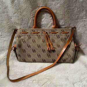 NWOT Dooney & Bourke Canvas Leather Monogram Shoulder Handbag
